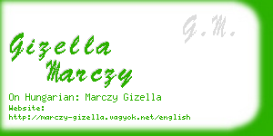 gizella marczy business card